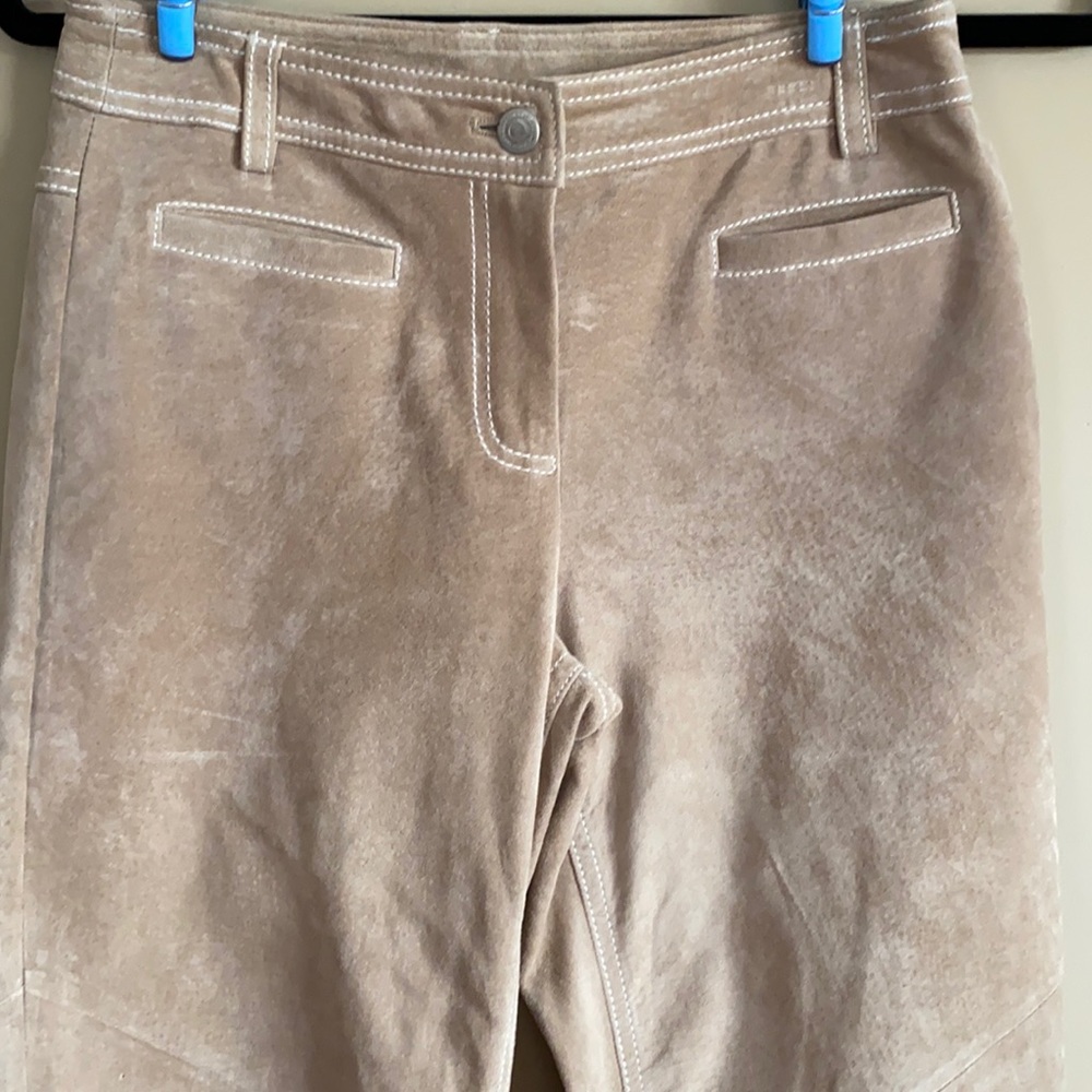 Loft Ann Taylor Soft Tan Leather Pants - Size 4